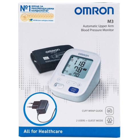 Тонометр Omron M3 (HEM-7154-E) автоматичний з мережевим адаптером HHP-CM01