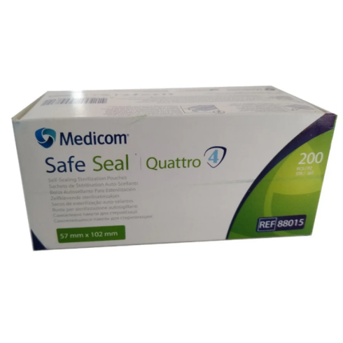 Стерилізаційні пакети SafeSeal Quattro 57*102 мм, Medicom (Taiwan)