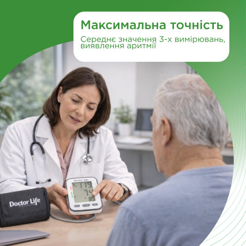 Автоматичний тонометр Doctor Life Basic 02-А з адаптером