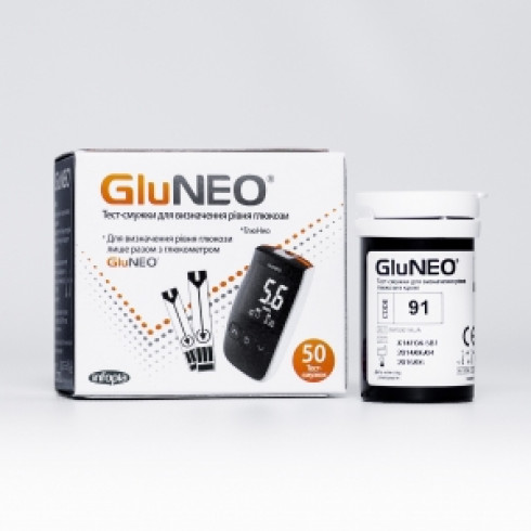 Тест-смужки GluNeo для глюкометра 50 штук (2х25)