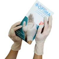 Рукавички латексні, процедурні, неопудрені, натуральний колір, Optima Рукавички латексні, процедурні, неопудрені, натуральний колір, Optima